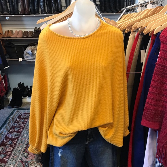 (1 Left)Waffle Oversize Dolman sleeve Sweater - Picture 4 of 4
